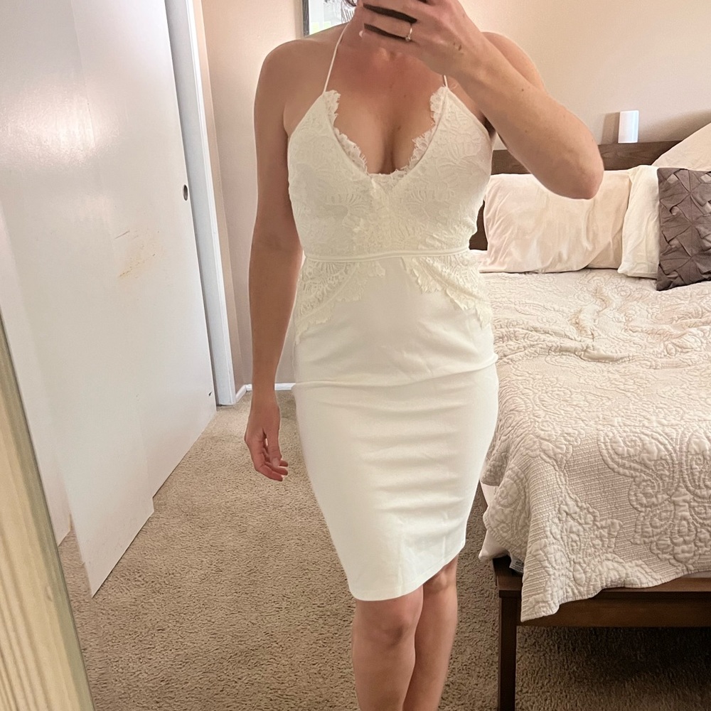 White lace dress